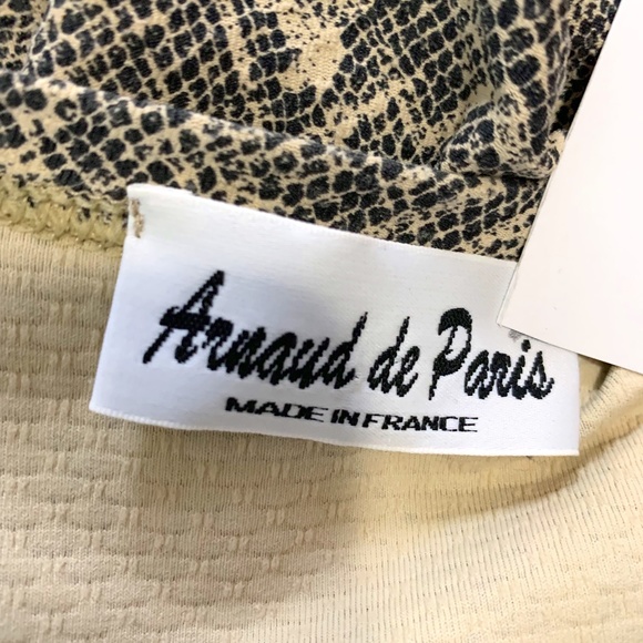 Arnaud de Paris padded shoulders animal prints bodysuits size 43 s/m - Picture 3 of 4